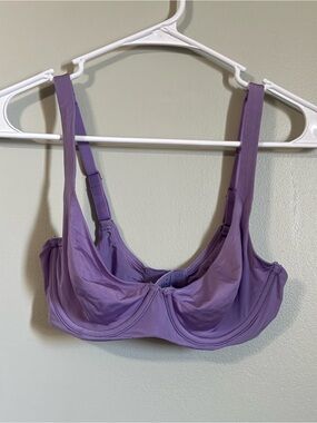 CUUP The Scoop Sheer Mesh Underwire Bra Lilac Purple Lavender Size 32C